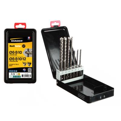 Coffret 7 forets béton ROCKFASTER - DIAGER - 1002A - DIAGER BATIMENT SA