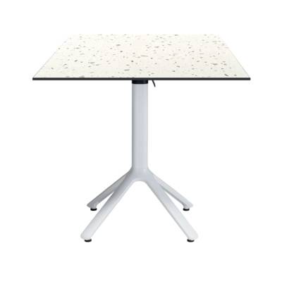 Table rabattable pied blanc 70x70cm terrazzo cassata - terrasse - RestooTab