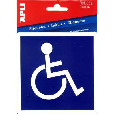 Pictogramme PVC Adhésif Passage handicapé  114 x 114 mm