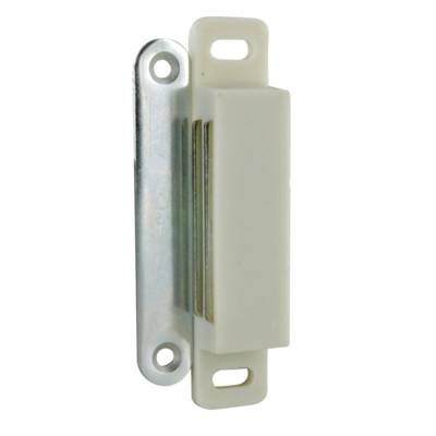 Loqueteau magnétique rectangle 12kg - blanc - Gedimat - NORAIL