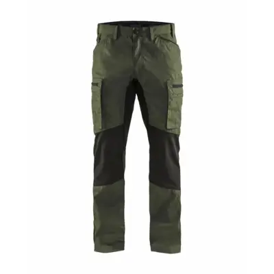 Pantalon maintenance BLAKLADER Stretch T.50 - VERT ARMEE/NOIR - 145918454699-50 - BLAKLADER WORKWEAR