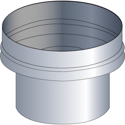 Réduction pour sortie de toit Ventélia POUJOULAT - galvanisé - Ø 160-100 mm - 08160401 - Maxoutil