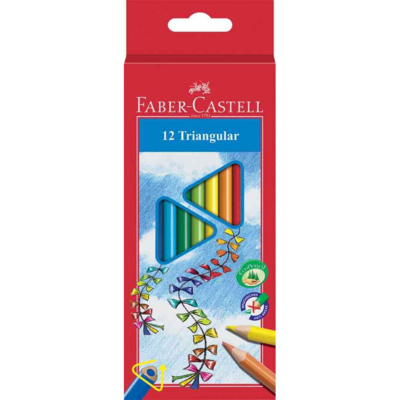 Etui de 12 Crayons de Couleur Triangulaires Assorti - Faber-Castell
