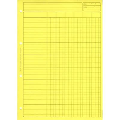 Bloc Audit 6 Colonnes + entête 297X210 80 Pages Jaune
