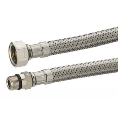 Flexible alimentation sanitaire inox - mâle ø10 x 100 mm femelle ø15 x 21 - øint.8 - L.30 cm - Gedimat - NOYON ET THIEBAULT