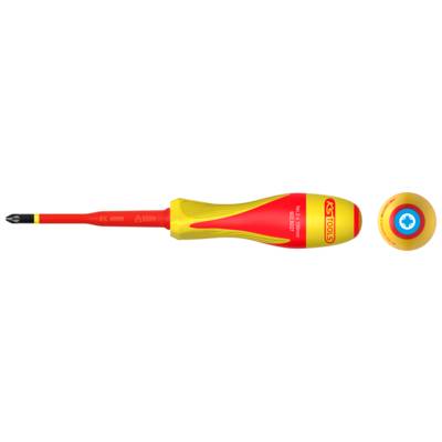 Tournevis Pozidriv bi-matière isolé 1000V, PZ2 pour borniers électriques - KSTOOLS - 922.6227 - Maxoutil