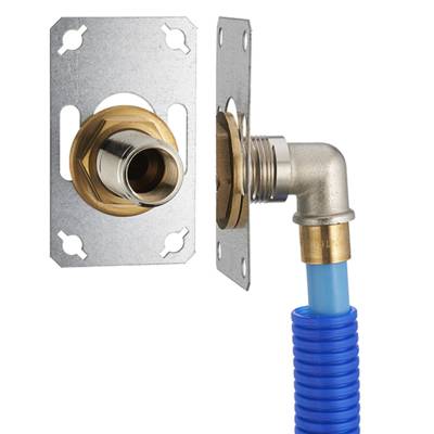FIXSYSTEM simple : kit complet de fixation d'un robinet mural simple M1/2' (15x21) Coude d'alimentation à glissement sur tube PER NOYON & THIEBAULT - Ø 16 mm, sortie femelle 1/2' (15x21) - 3320-16PL1