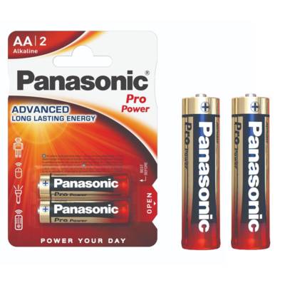 Pack de 2 Piles Alcalines PRO POWER GOLD AA/LR6 1,5V
