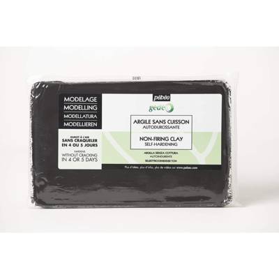 Gédéo Pain Argile sans Cuisson Autodurcissante sans Four - 1,5 kg - Noir