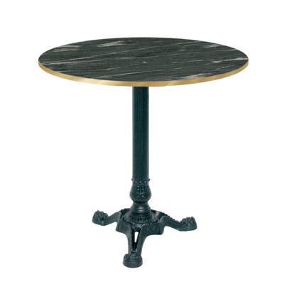 Table pied noir Ø70cm calypso chants laiton - intérieur - RestooTab