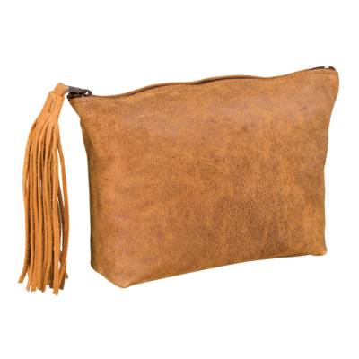 Fourre-tout plat 17x14x1cm - cuir vintage