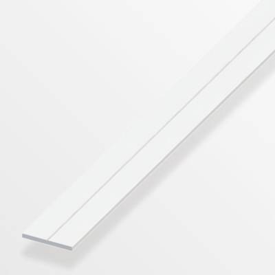 Plat en PVC dur blanc rainuré ép.2mm larg.23,5mm long.1,00m - Gedimat - ALFER ALUMINIUM