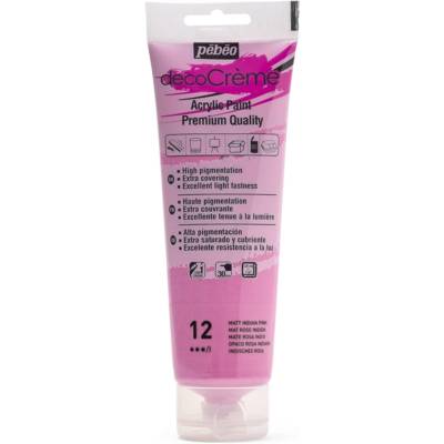 Tube 120ml Peinture Acrylique Décocrème Mat ROSE INDIEN