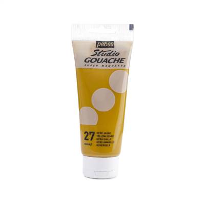 Peinture gouache - Ocre jaune - 27 - Fine - Studio Gouache - 100ml - PÉBÉO