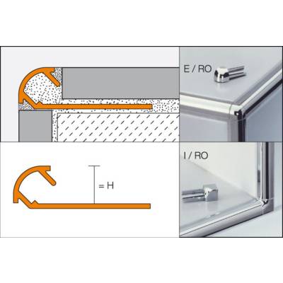 Profilé Schlüter-RONDEC alu chromé anodisé brillant - Gedimat - SCHLUTER SYSTEMS