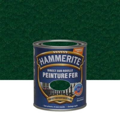 Peinture fer HAMMERITE martelé vert epicéa mat - Gedimat