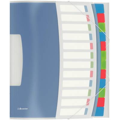 Trieur VIVIDA A4 PP 12 touches, multicolore pochette de protection 3 rabats