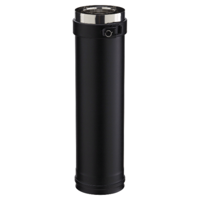 Conduit droit PGI noir gra RAL 9030 L.450 Ø80/130mm POUJOULAT – 37080704 - Maxoutil
