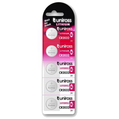 Pack de 5 Piles Lithium CR2032, 3V