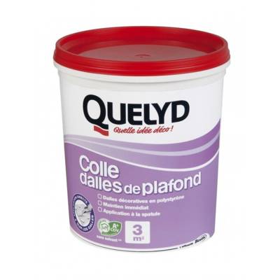 Colle dalles de plafond - pot plastique de 1kg - Gedimat - QUELYD