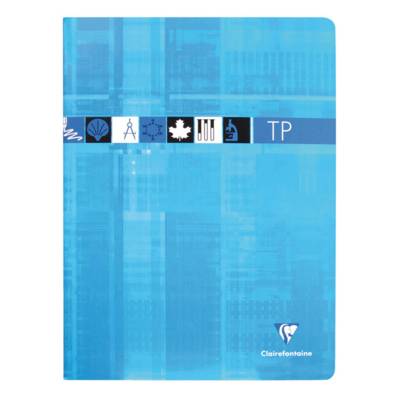 Cahier travaux pratiques piqué 24 x 32cm 64 pages 32 unies 120g + 32 Séyès 90g - CLAIREFONTAINE