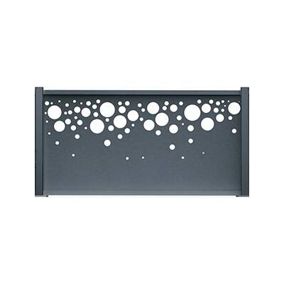 Panneau découpe bulle pour clôture ALUCLIN et ALULAM - 180 x 93 cm - gris - Gedimat