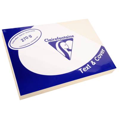 Paquet 100 Couvertures reliure Text&Cover Toilé 270g A4 210x297 mm Blanc ivoire