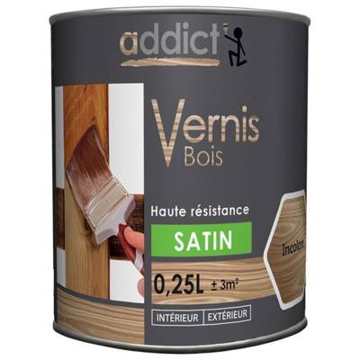 Vernis bois ADDICT satin incolore - Gedimat