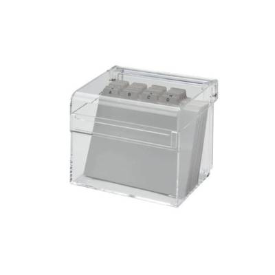 Boîte à fiches Acrylique Transparent A7 avec intercalaires