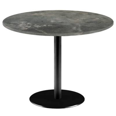 Table pied noir Ø120cm pierre metallisee - intérieur - RestooTab