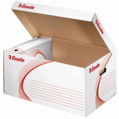 Container Archivage carton ondulé blanc (L)560 x (P)370 x (H)275 mm à l'unité