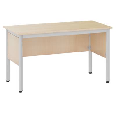 Chaire de professeur NOVA plateau ép.19 mm mélaminé chant ABS piètement époxy - 135x64 cm - T6 - Hêtre miel/gris alu RAL 9006 - Mobidecor