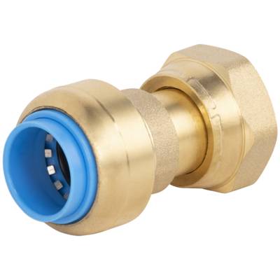 Raccord droit TOUTPUSH - femelle écrou libre 15 x 21 mm - Gedimat - NOYON ET THIEBAULT