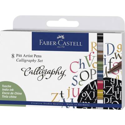 Set de 8 Feutres Pitt Artist Pen calligraphie India Ink