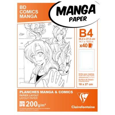 Manga Etui BD/Comic B4 40F G.S. 200g - CLAIREFONTAINE