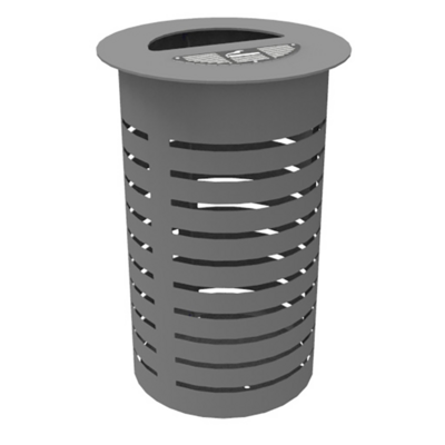 Corbeille urbaine 95 L simple flux porte sac contemporaine Evolution couleur gris