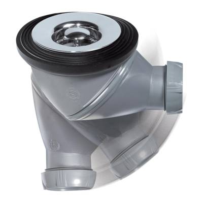 Bonde pour receveur de douche avec grille Ø60 mm - ABS chromé - Gedimat - WIRQUIN