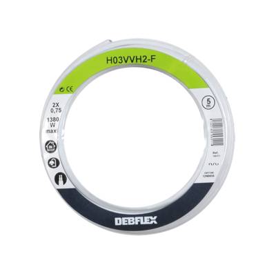 Câble HO3VVH-2F 2x0.75mm² blanc - Gedimat - DEBFLEX