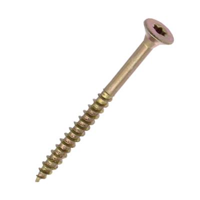 Vis rocket acier bichromaté tête fraisée empreinte étoile diam.6mm long.40mm en sachet de 8 pièces - Gedimat - VYNEX