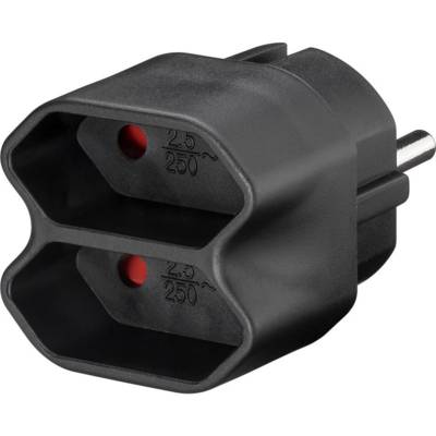 Adaptateur de Prise adaptateur compact avec 2x Prise Euro (type C, CEE 7/16)