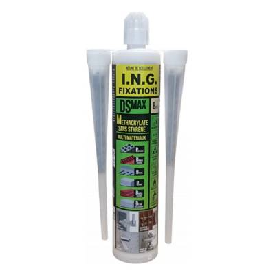 Résine ING Fixations DSMax - méthacrylate - Beige - Cartouche de 300 ml - Lot de 6 - A050028