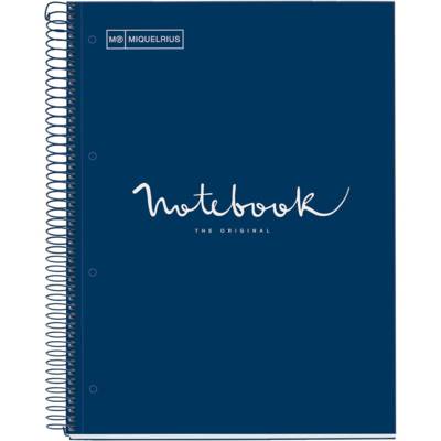 Cahier à spirale Emotion A4 (21x29,7cm) Petits carreaux 120P Couv Carton bleu