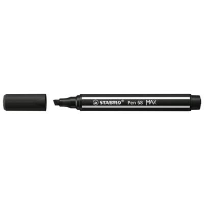 Feutre Pen 68 MAX Pointe Biseautée 1-5mm Noir - STABILO