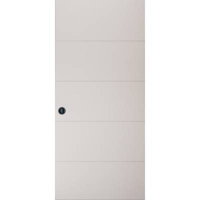 Porte seule coulissante tubulaire HANOVRE blanc RAL 9010 - 204 X 73 cm - Gedimat - WESTAG