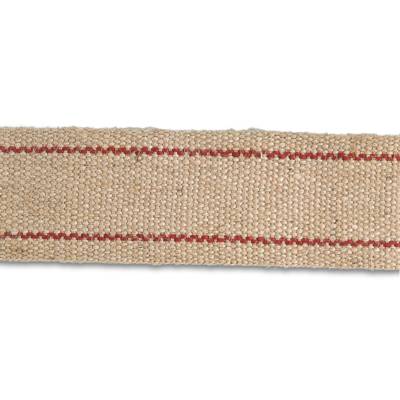 Sangle jute écru rayée rouge larg.85mm - bobine de 20m - Gedimat - CHAPUIS
