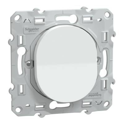 Bouton poussoir à fermeture 10A OVALIS - blanc - Gedimat - SCHNEIDER ELECTRIC