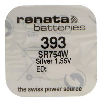 Pile bouton Silver Oxyde 393  / SR754W  0% mercure
