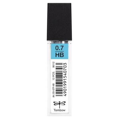 Etui de 12 Mines pour porte-mine pointe calibrée 0,7 mm dureté HB - TOMBOW