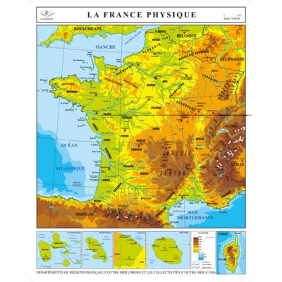 Cartes de géographie France physique et France administrative 13