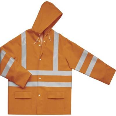 Veste de pluie haute visibilité orange - Gedimat